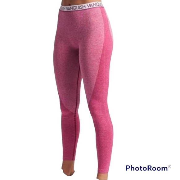 VQ Vanquish Sculpt Cerise Seamless Pink Leggings Tights - Picture 2 of 8